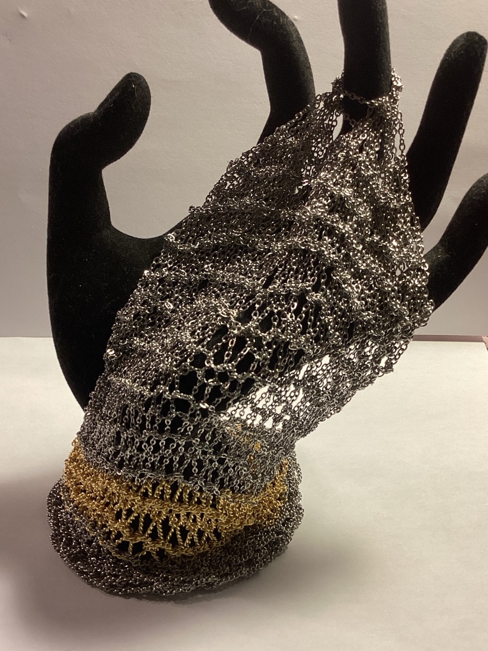 Crocheted chain slave bracelet